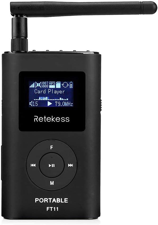 Retekess FT11 FM Transmitter,Portable FM Broadcast Transmitter for Church with Microphone, Rechargeable FM Radio Stereo Station for Drive-in Movie,Parking Lot,Support TF Card AUX Input - Image 5